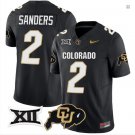 Shadeur Sanders Jersey #2 Colorado Buffaloes College Football Black Home Alternative