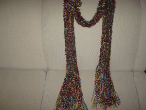 Rainbow Colored  Ribbon Scarf