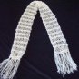 White Mohair and Ribbon Scarf