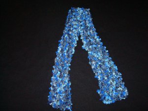 Fun, Nubby scarf, Blue, Blue, Blue