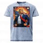 America First - Donald Trump &Acirc;&middot; Action Hero Denim Tee