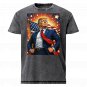 America First - Donald Trump &Acirc;&middot; Action Hero Denim Tee