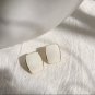Chic Green & White enamel Square Stud Earrings-Fashion Accessories for Women