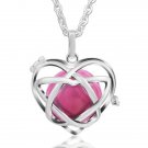 Pink Chime Heart Shaped Cage Pregnancy Bola