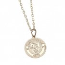 Manchester City FC Silver Plated Crest Necklace & Pendant