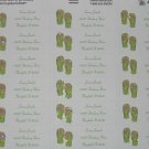 30  glittered flip flop address labels **ON SALE**