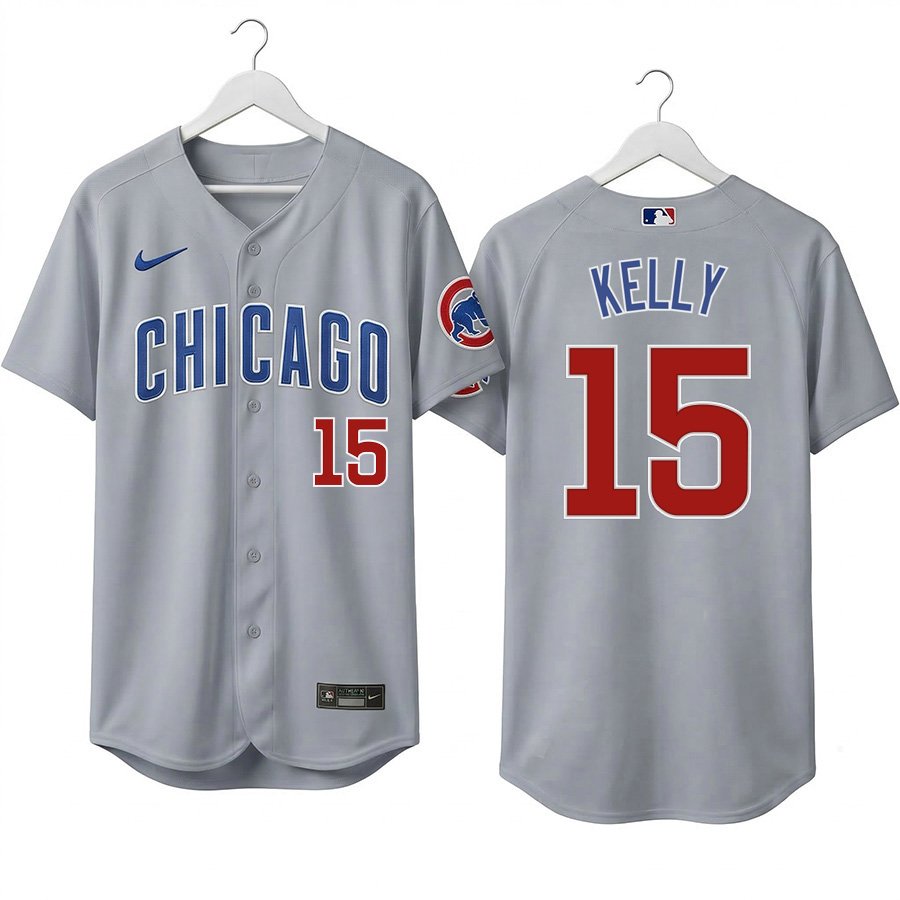 Carson Kelly #15 Men's & Youth Chicago Cubs Gray Stitched Jersey