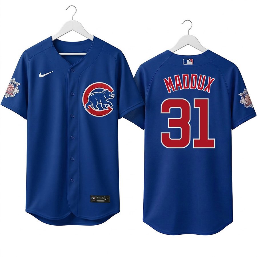 Greg Maddux #31 Men's & Youth Chicago Cubs Royal Blue Stitched Jersey