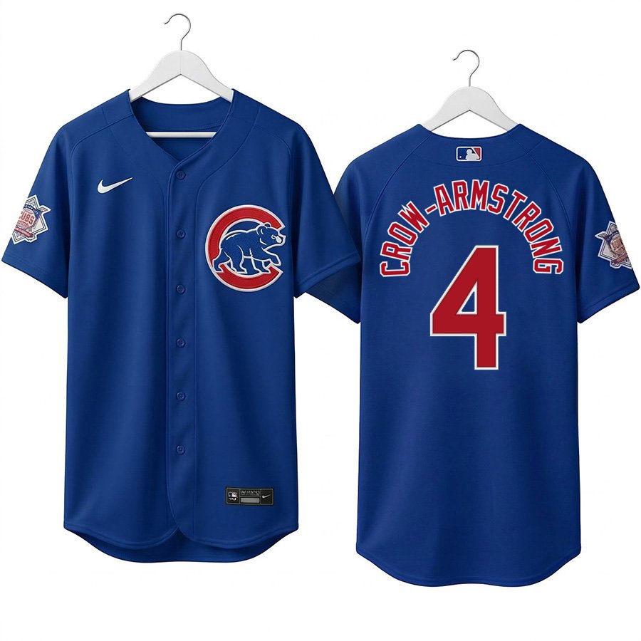 Pete Crow-Armstrong #4 Men's & Youth Chicago Cubs Royal Blue Stitched Jersey