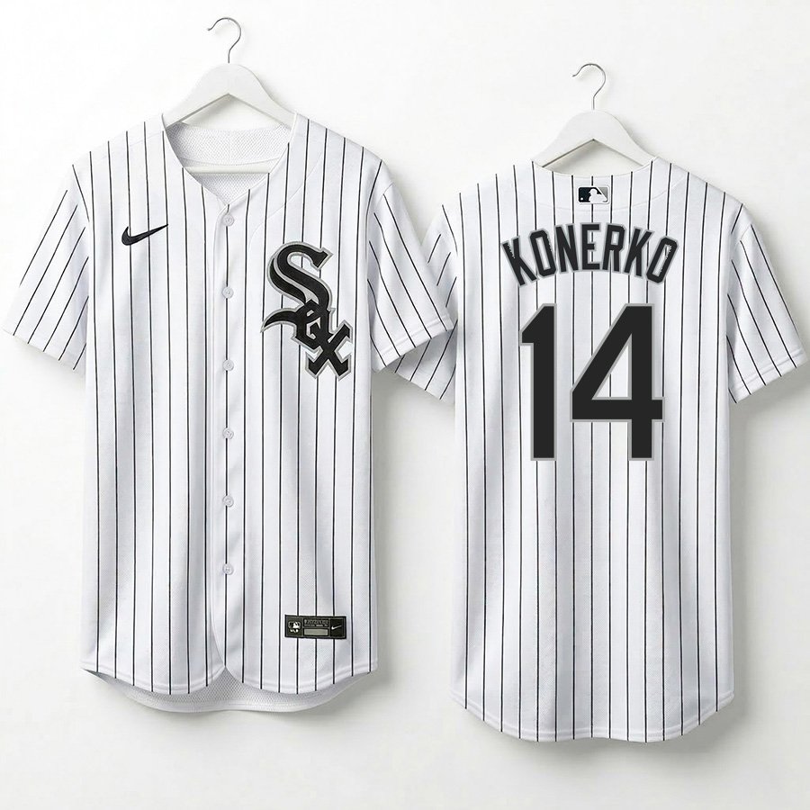 Paul Konerko #14 Men's & Youth Chicago White Sox White Stitched Jersey
