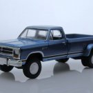 1989 Blue Dodge Ram D-350 1st Generation Dually Truck 1:64 Scale Diecast Model