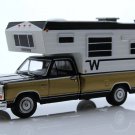 1990 Dodge Ram D250 1st Gen Pickup RV Camping Truck 1/64 Diecast Model Black