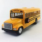 Yellow School Bus 6" inch Diecast Model pull back action openable doors