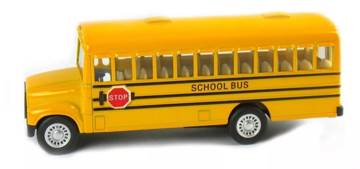 New 5" School Bus Model Toy Pull Back Action w/ openable doors Diecast