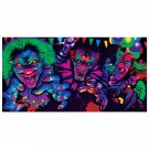 Creepy Carnival Blacklight Circus Halloween Party Decoration Horizontal Banner