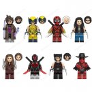 8pcs Marvel Deadpool Wolverine Laura X-23 Gambit Elektra Minifigures Set