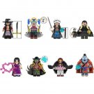 8pcs One Piece Mihawk Crocodile Buggy Jinbe Law Hancock Teach Minifigures Set