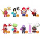 8pcs Dragon Ball Super Goku Vegeta God Hit Jiren Fused Zamasu Minifigures Set