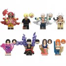 8pcs One Piece Gold Roger Smoker Zoro Sanji Usopp Nico Robin Minifigures Set