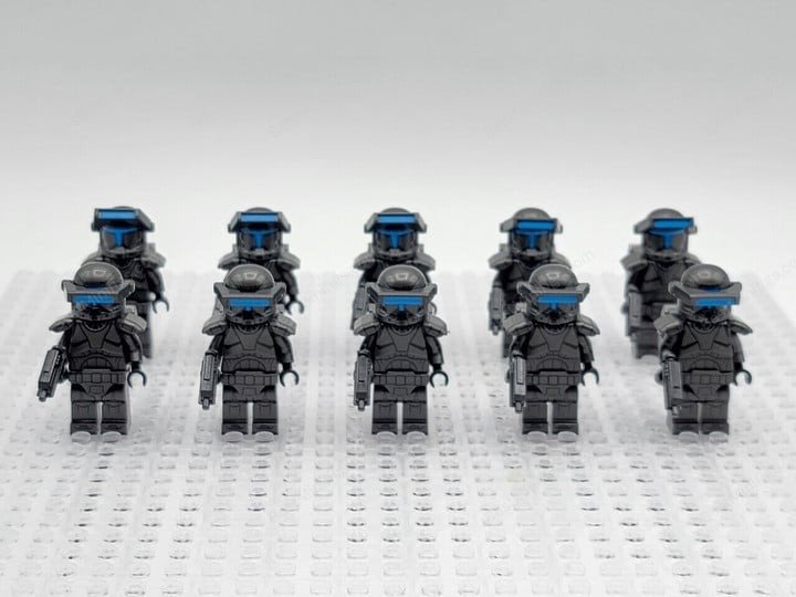 10pcs Star Wars Republic Clone Commandos Night Ops Custom Minifigures