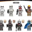 8Pcs Star Wars The Bad Batch and Mandalorian Pre Vizsla Stormtrooper Minifigures