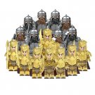 16pcs The Hobbit Iron Hills Dwarf Warriors Vs Mirkwood Elf Soldiers Minifigures