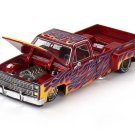 Chevrolet Silverado Dually on Fire V1 Red with Flames Diecast 1:64 Scale Model
