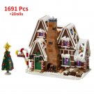 1691pcs Icons Santa’s Visit Christmas House Model Building Blocks Set for Adults Toys