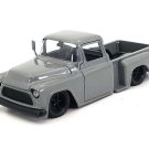 1955 Chevrolet Stepside Pickup Custom Grey Diecast 1:24 Model