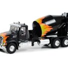 2019 Mack Granite Cement Mixer Black w/ Flames (S.D. Trucks) Diecast 1:64 Scale Model