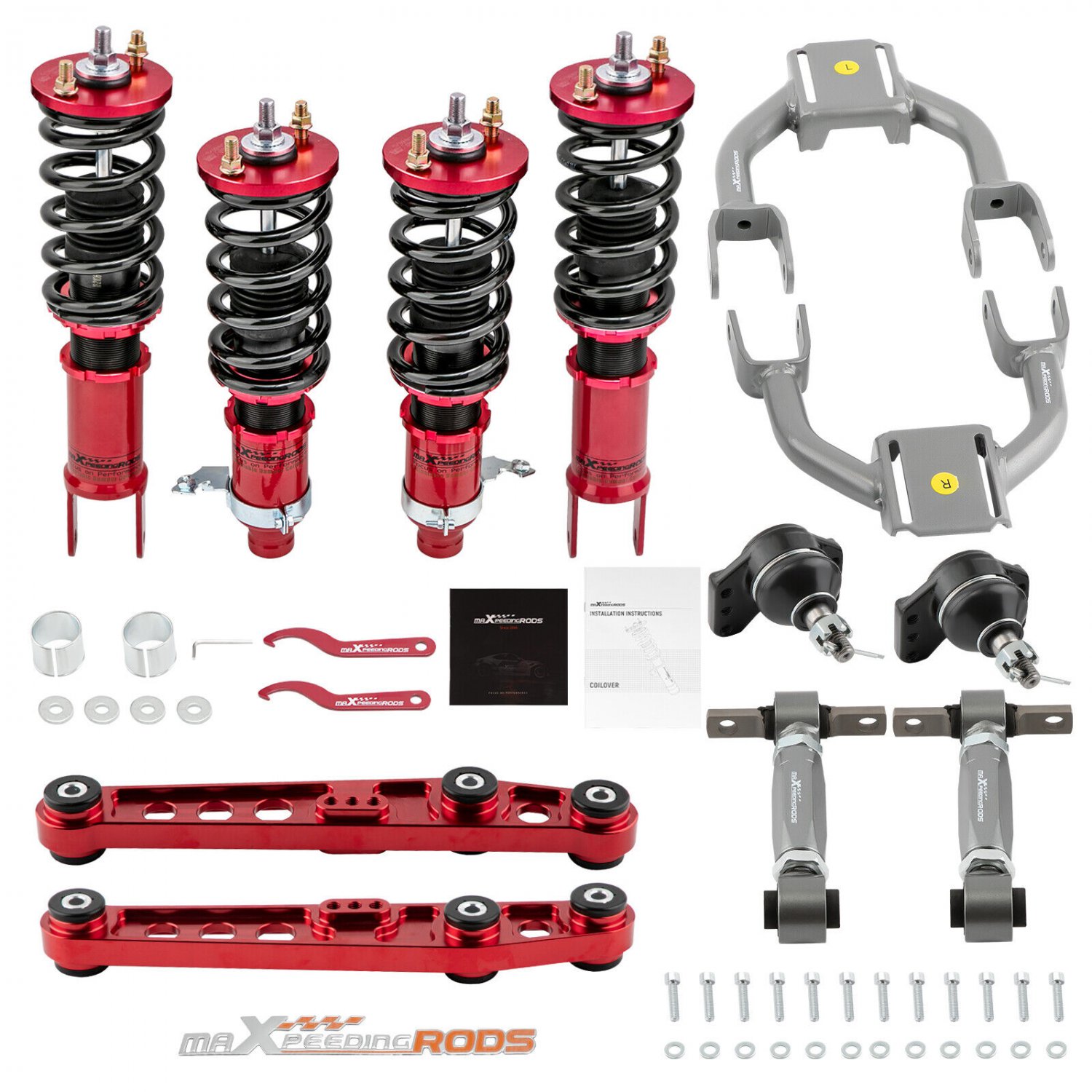 Coilovers Rear Lower Control Arm Camber Kit for Honda Civic 92-95 Integra 94-01