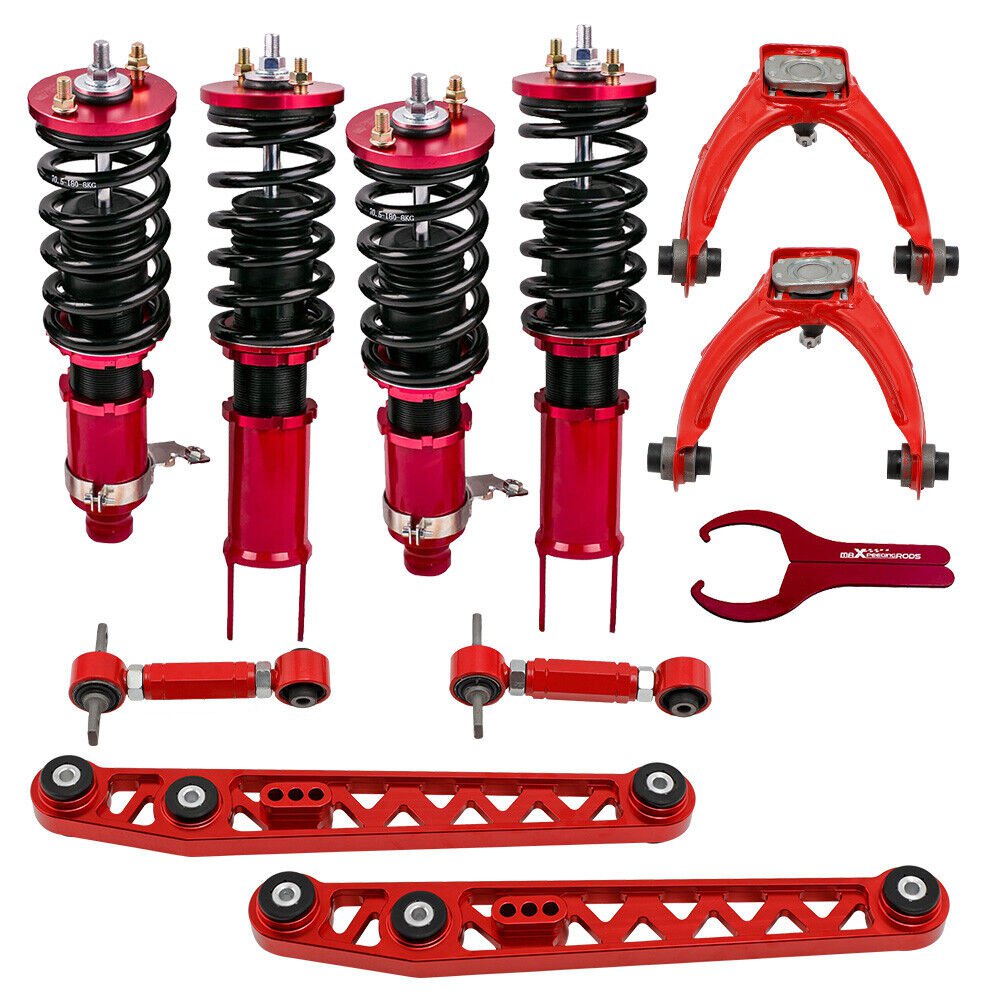 Adjustable Coilover Shock Struts + Camber Arm Kit For Honda Civic 1996-2000