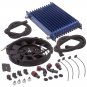 AN10 Universal 13 Row Engine Trust Oil Cooler with 7" Electric Fan Kit Blue New