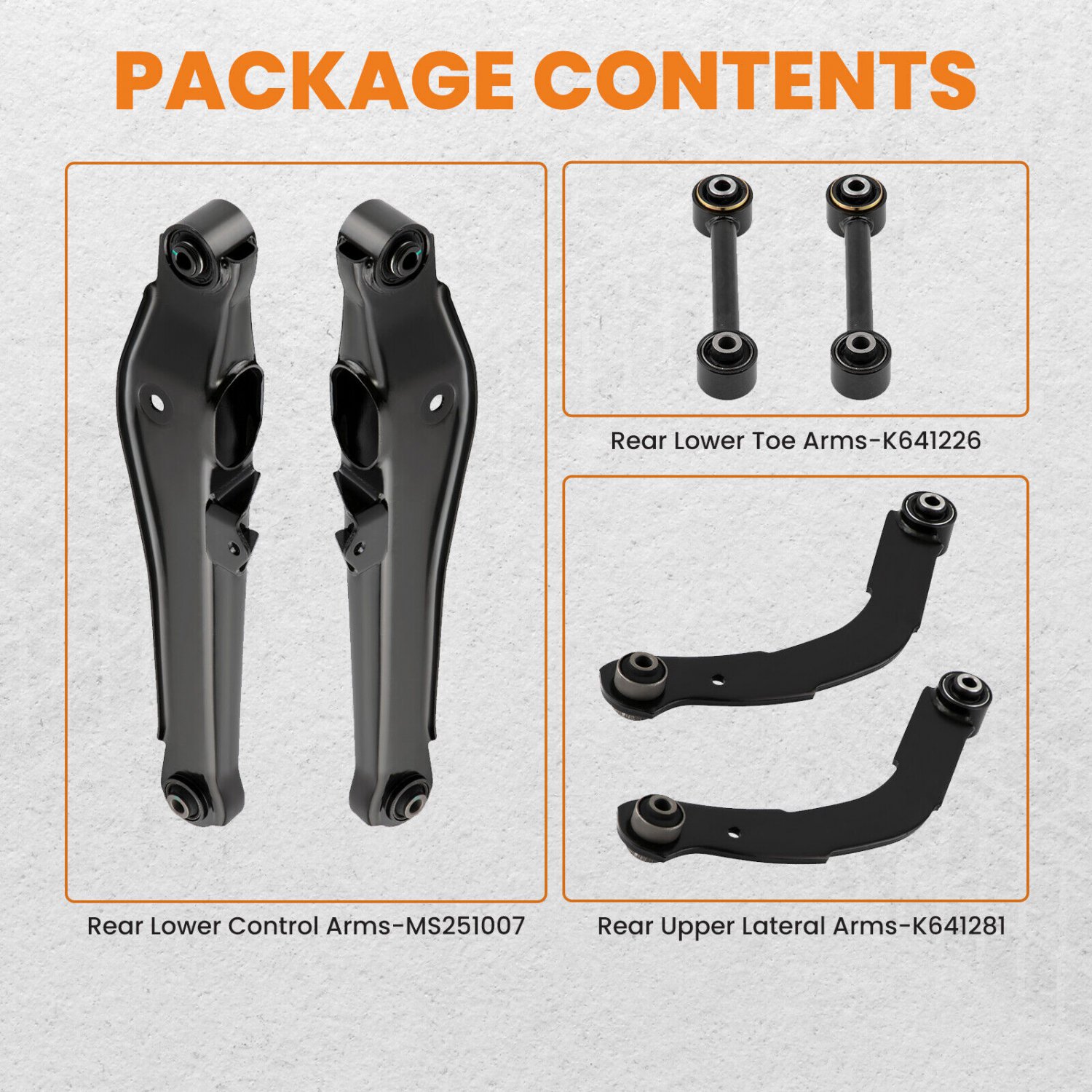 Rear Upper Lower Control Arms Lateral Toe Arms for Jeep Compass Patriot Caliber