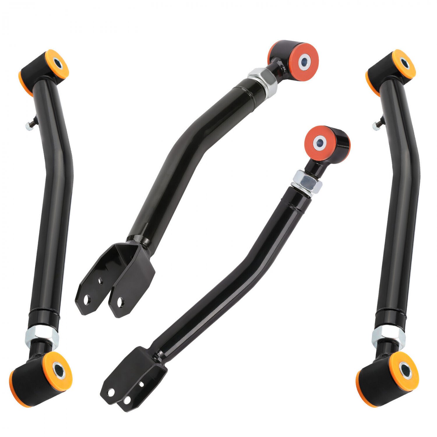 4x Front Upper & Lower Adjustable Control Arms For Jeep Wrangler JL JLU 2018+