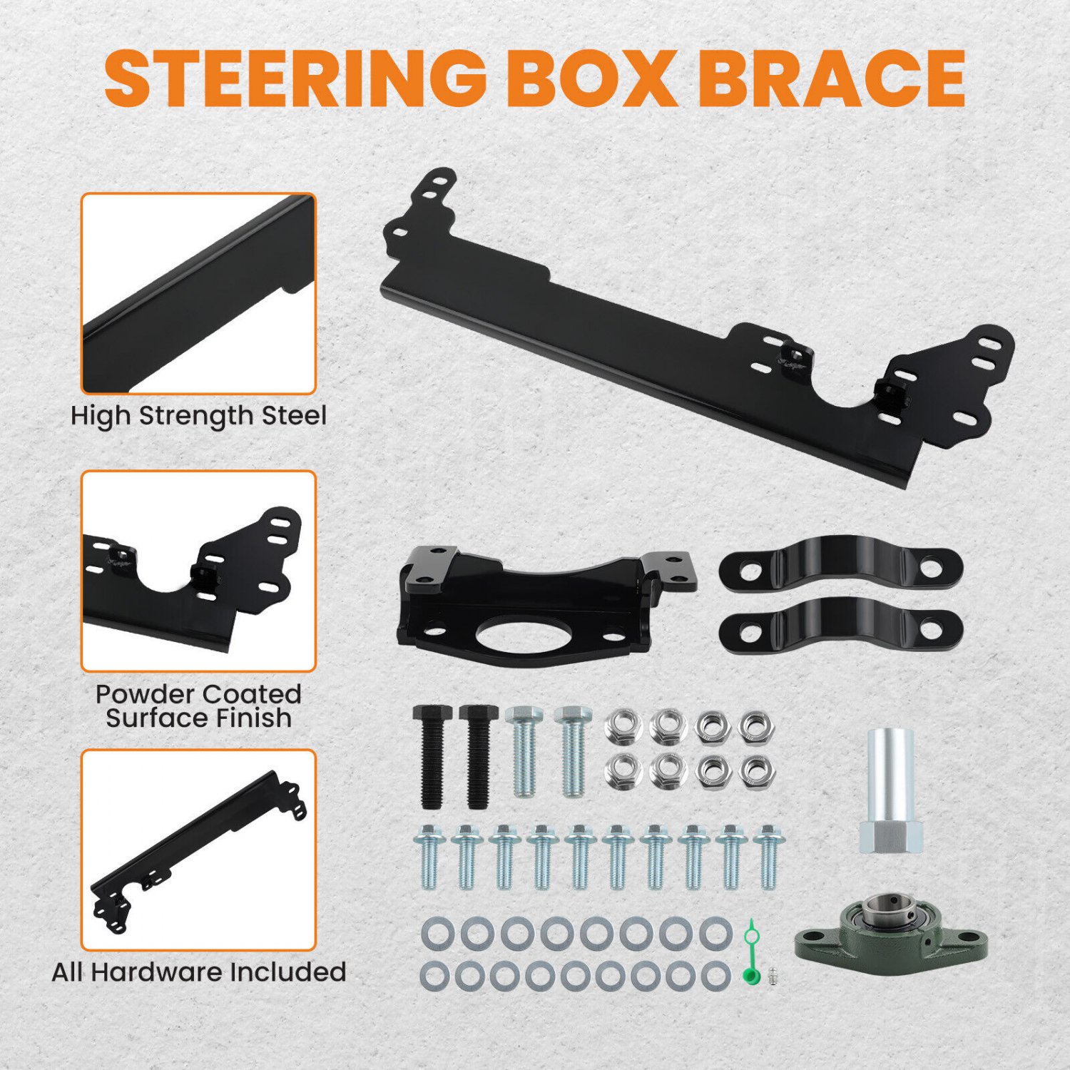 Steering Gear Box Stabilizer Brace Kit W/ Sector Support for Cherokee XJ 84-01