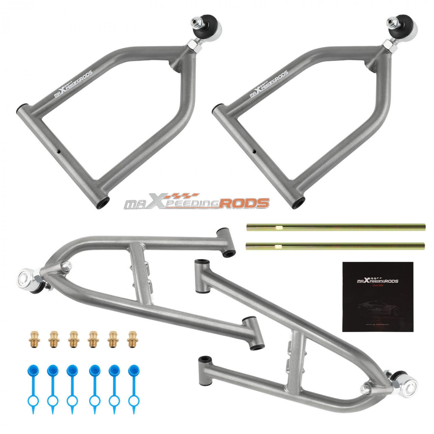 Front Upper Lower A-Arm Set Adjustable for 90-06 Yamaha Banshee 350 Suspension
