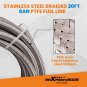 20ft 8AN PTFE Stainless Steel Braided Fuel Line Oil/Gas Hose AN8 End Fitting Kit