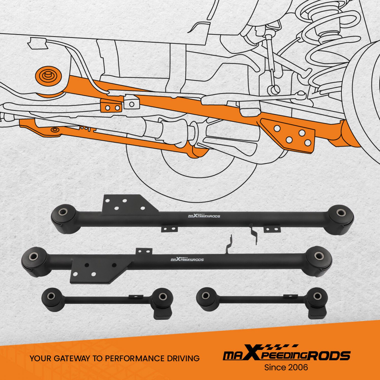 Suspension Rear Upper & Lower Trailing Control Arms For Nissan Pathfinder 97-04