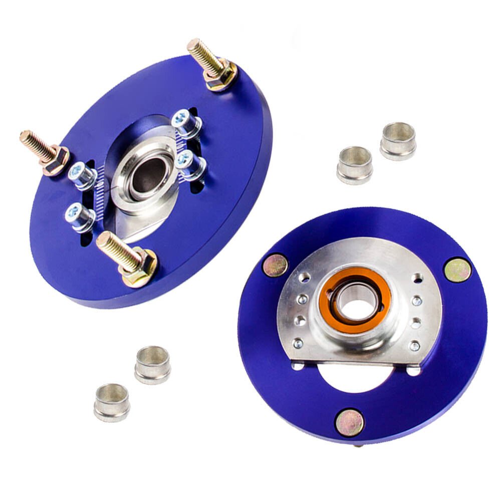 Blue Coilover Camber Plates Caster for BMW 3 Series E46 320 323 M3 Front Top Hat