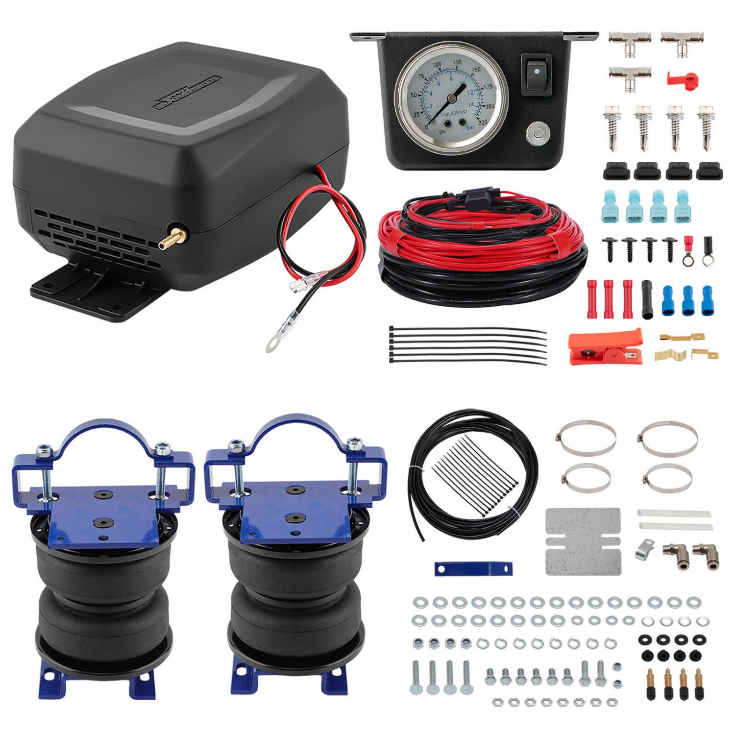 Air Spring Bag with Air Controller Kit For GMC Sierra Silverado 2500 HD 01-10