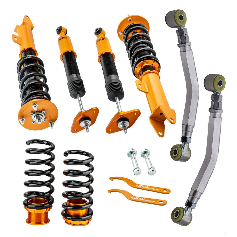 Lowering Kit Adj. Height Coilovers & Rear Camber Arms for Dodge Charger 2006-10