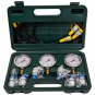 60MPa Hydraulic Pressure Test Kit Diagnostic 3 Gauge 6 Couplings Excavator