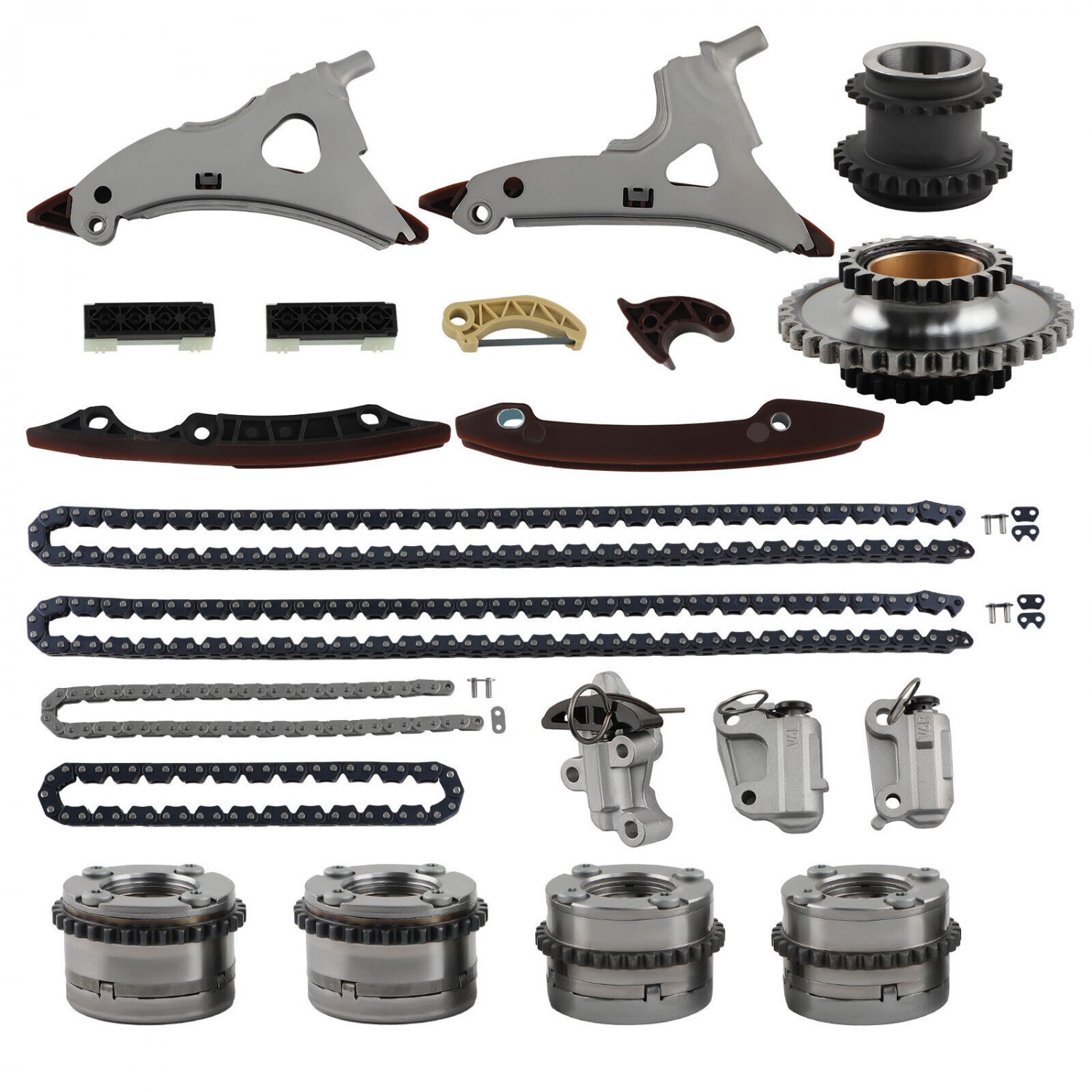 Camshaft Adjuster + Timing Chain Kit  for Mercedes M276 W212 A207 W221 3.0T 3.5L
