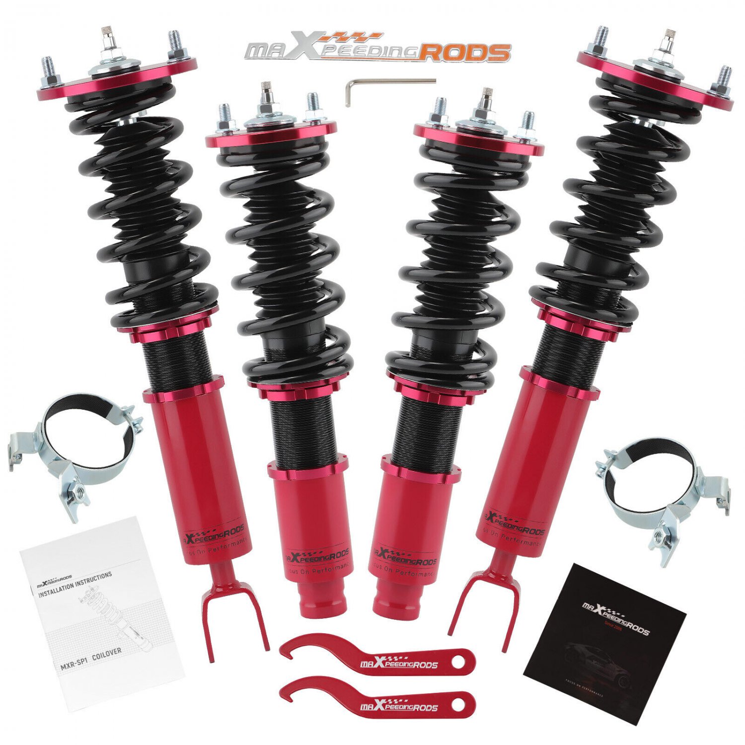 Full 24-Way Coilover Shock Absorbers Suspension Kit For Honda Accord 1990-97
