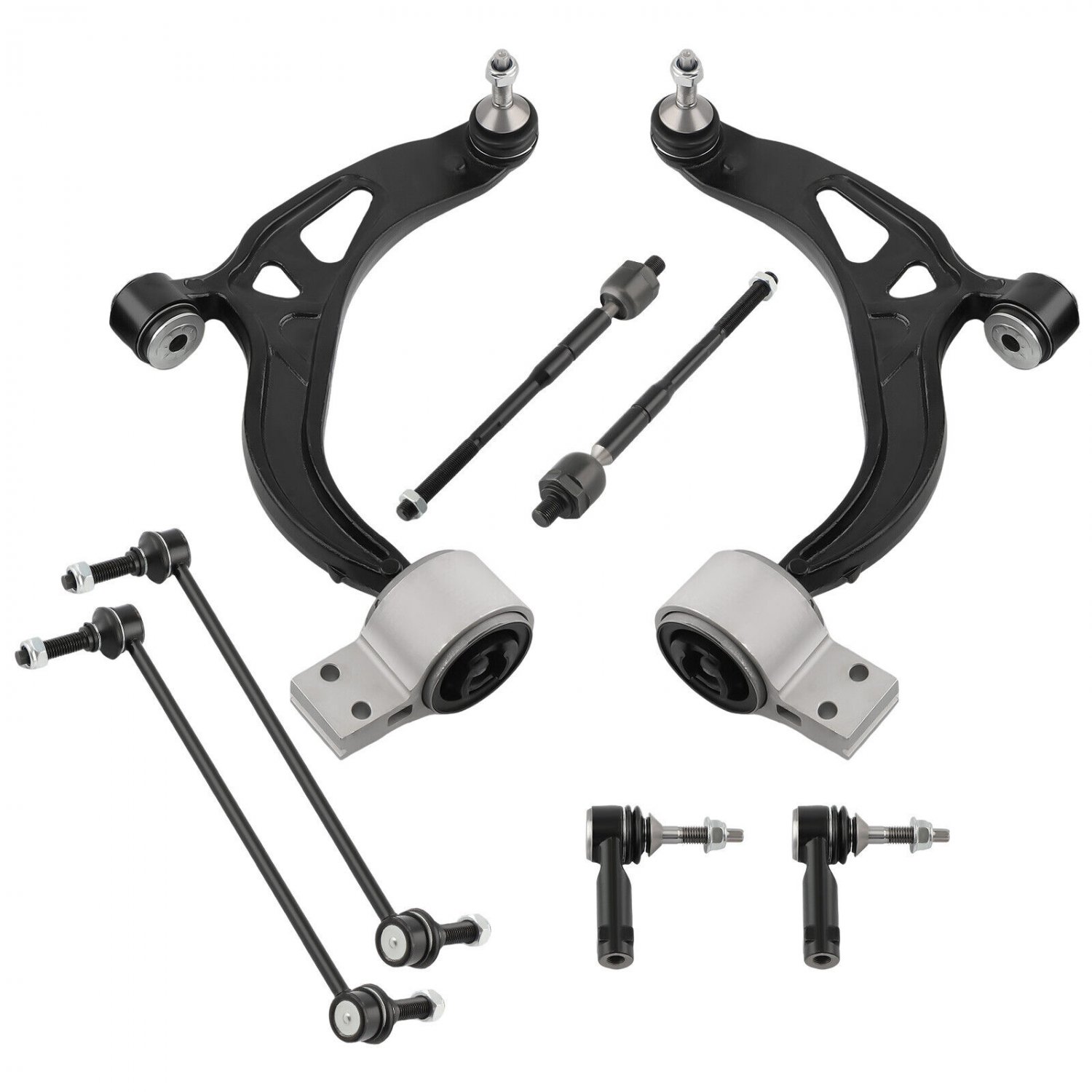 8x Front Lower Control Arms Tie Rods Sway Bar Links For 2011-2019 Ford Explorer