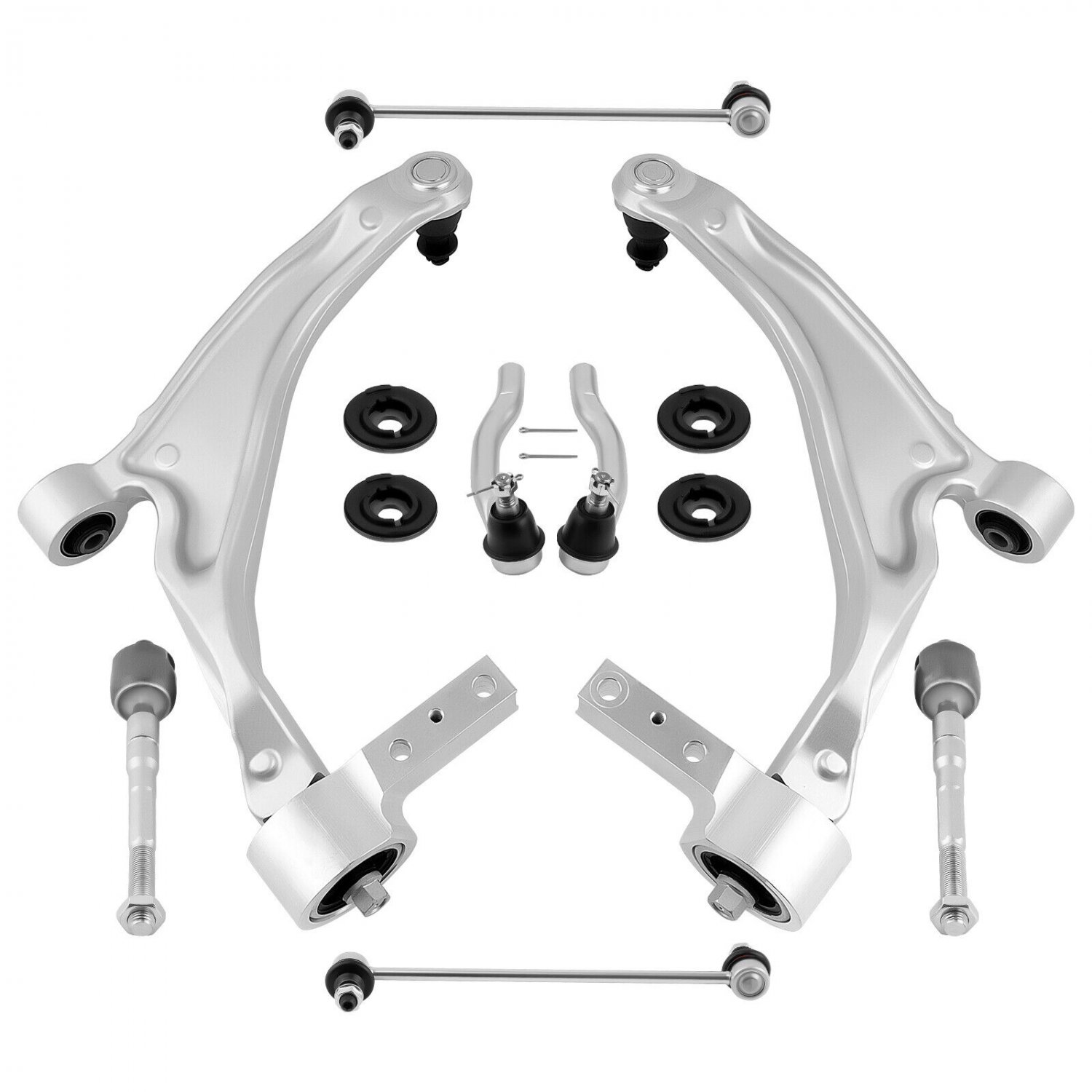 8x Front Lower Control Arm Inner Outer Tie Rods For Acura MDX 2007-2013 EV800578