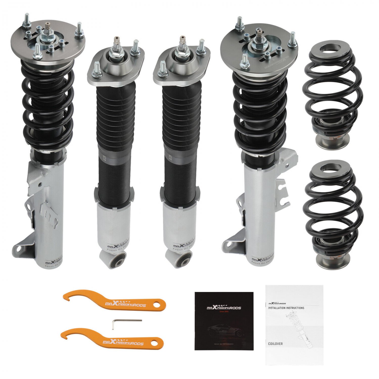 Lowering Kit w/ 24-way Damping Adjustable Coilovers For BMW E36 Z3 RWD 96-02