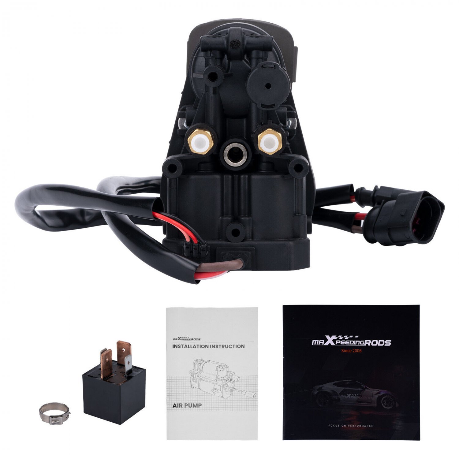 Air Suspension Compressor Pump+Relay For Porsche Cayenne for VW Touareg 2011-18