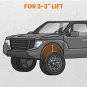 2-3 inch Front Pivot Drop Down Brackets Lift Kit Fit Ford F250 4X4 4WD 1980-1998